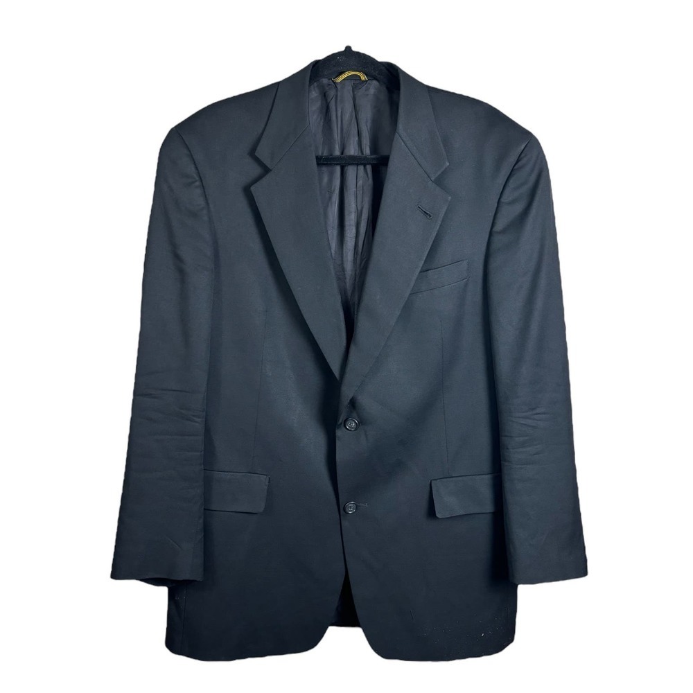 Hart Schaffner & Marx Gold Trumpeter Black Wool Blazer Sport Coat Jacket Sz 40R
